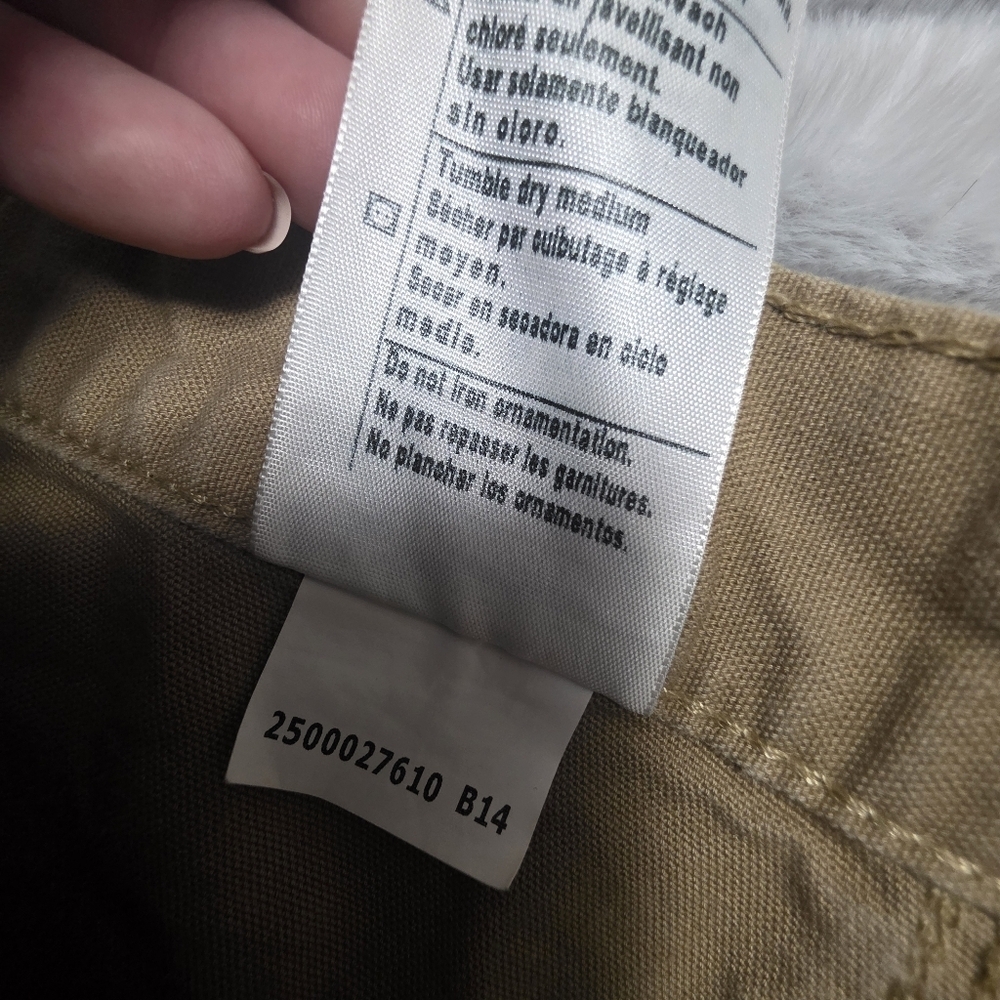 Carhartt Carpenter Dungaree Khaki Brown Workwear Pants Size 32/32 - Picture 7 of 9